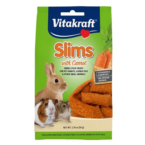 Vitakraft Slims w/Carrot Nibble Stick Rabbit Treats - 1.76oz