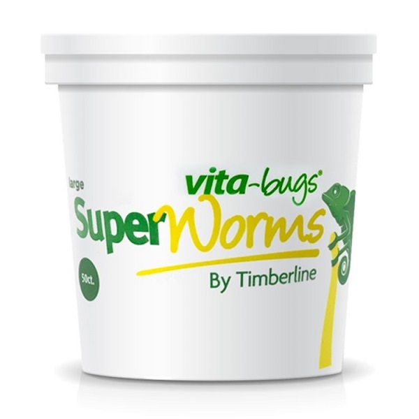 Timberline Vita-Bug Live Pet Food Cup - Large Superworms (50ct)