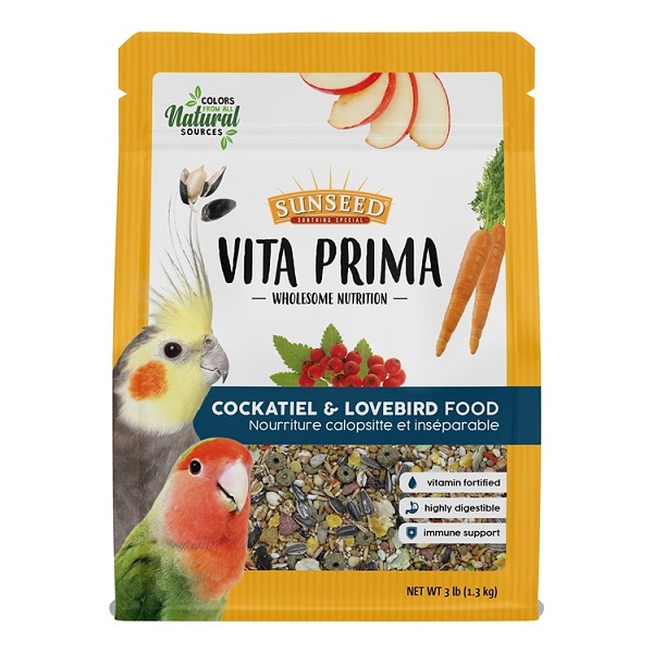 Sunseed Vita Prima Cockatiel & Lovebird Food - 3lb