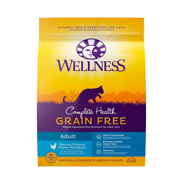 Wellness Complete Health Natural Grain Free Deboned Chicken & Chicken Meal Cat Food - 11.25lb