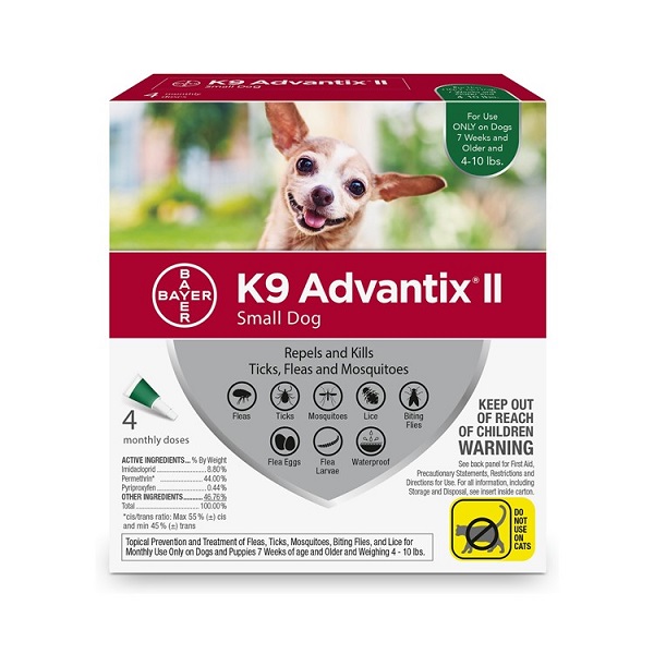 K9 Advantix II Flea & Tick Spot Treatment for Dogs - 2pk (10lb & Under)