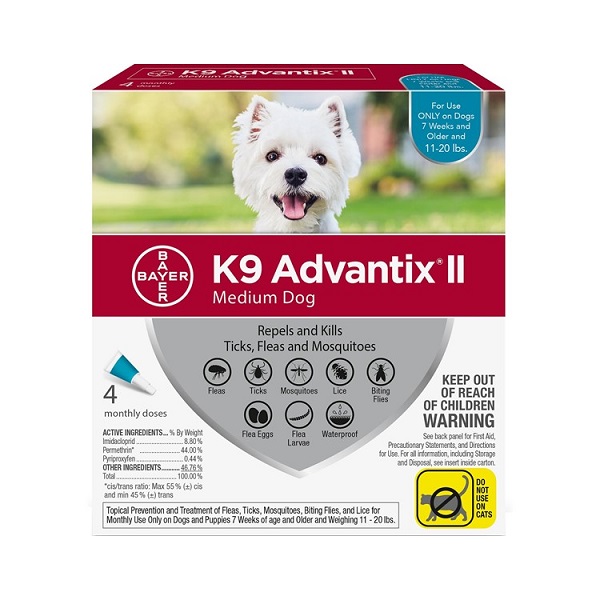 K9 Advantix II Flea & Tick Spot Treatment for Dogs - 2pk (11-20lbs)