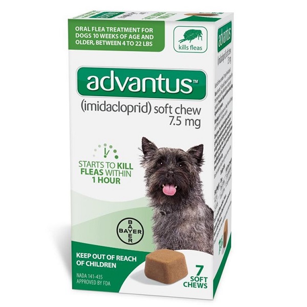 Advantus Flea Oral Treatment Soft Chews for Dogs - 7ct (4-22lbs)