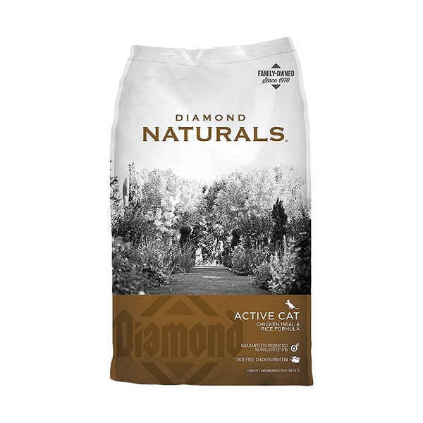 Diamond Naturals Chicken Meal & Rice Formula Active Cat Food - 18lb