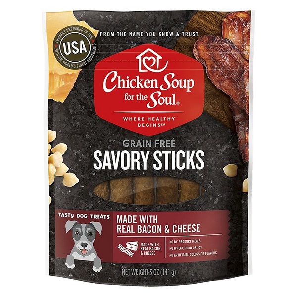 Chicken Soup for the Soul Savory Sticks Bacon & Cheese Grain-Free Dog Treats - 5oz