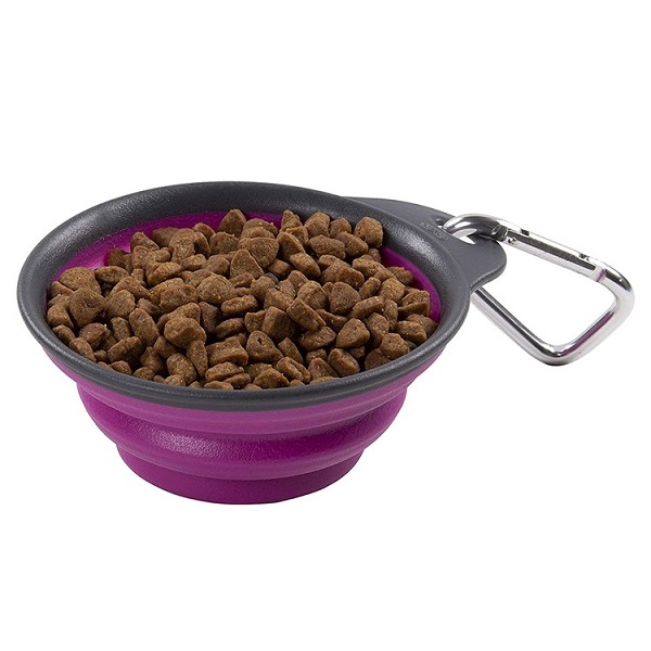 Dexas Pets Collapsible Small Travel Cup - Fuchsia (1 Cup)