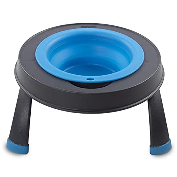 Dexas Pets Single Elevated Pet Feeder - Pro Blue (1 Cup)
