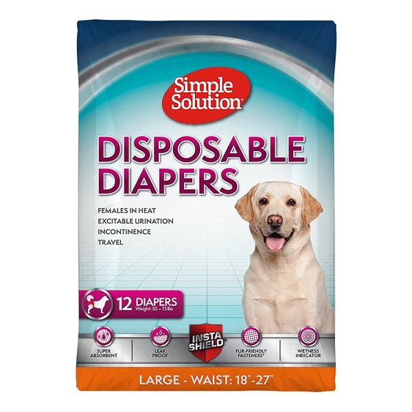 Simple Solution Disposable Female Dog Diapers - Large/XL (12pk)