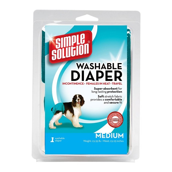 Simple Solution Washable Female Dog Diaper - Medium