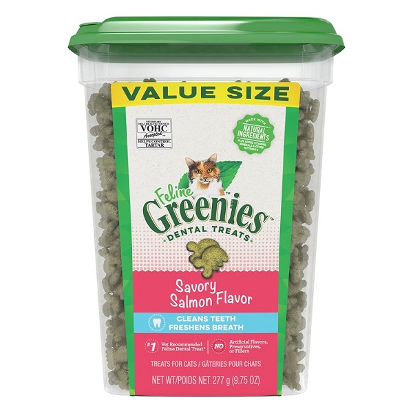Greenies Feline Savory Salmon Flavor Adult Dental Cat Treats - 9.75oz