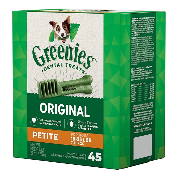 Greenies Original Petite Dental Dog Treats - 45ct (27oz)