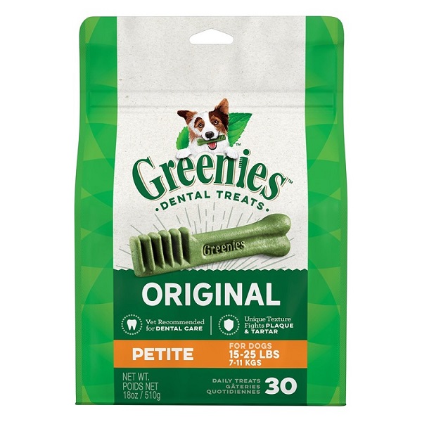 Greenies Original Petite Dental Dog Treats - 30ct (18oz)