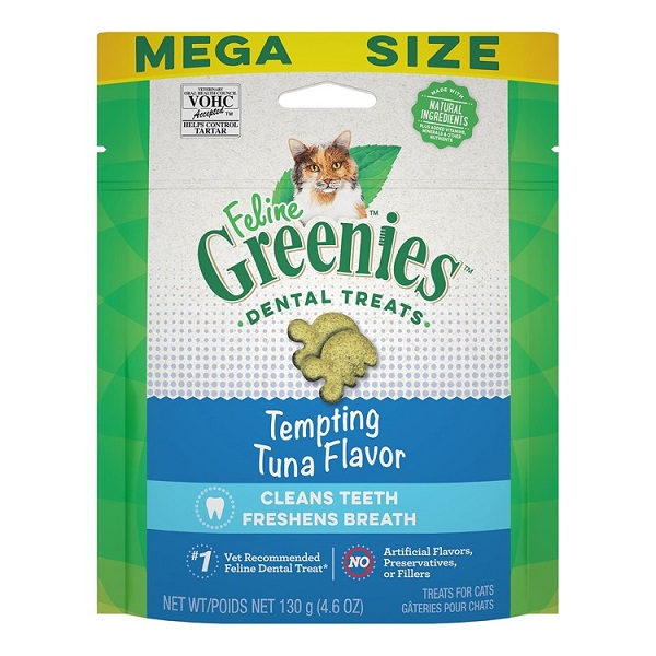 Greenies Feline Tempting Tuna Flavor Adult Dental Cat Treats - 4.6oz