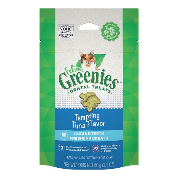 Greenies Feline Tempting Tuna Flavor Adult Dental Cat Treats - 2.1oz