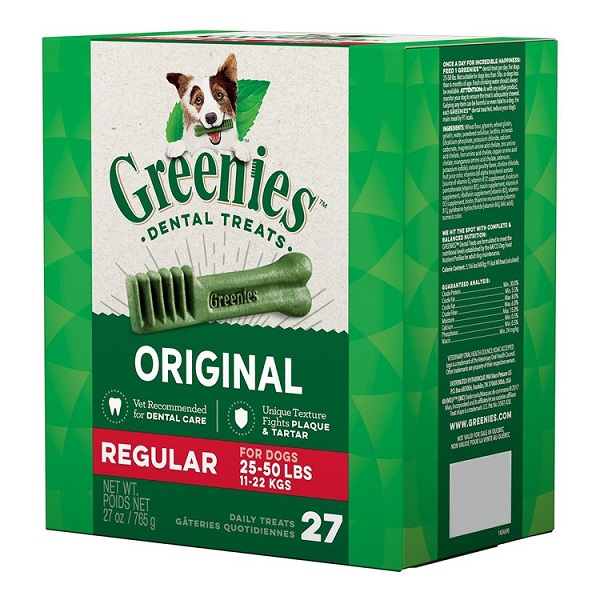Greenies Original Regular Dental Dog Treats - 27ct (27oz)