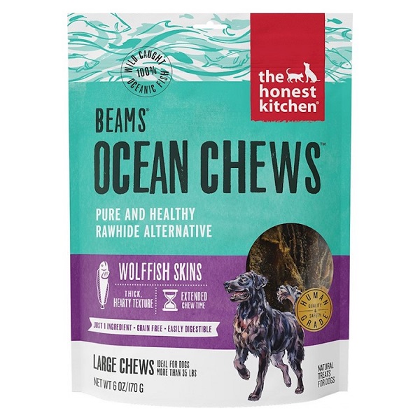 The Honest Kitchen Beams Ocean Chews Wolffish Skins Dog Treats - 6oz