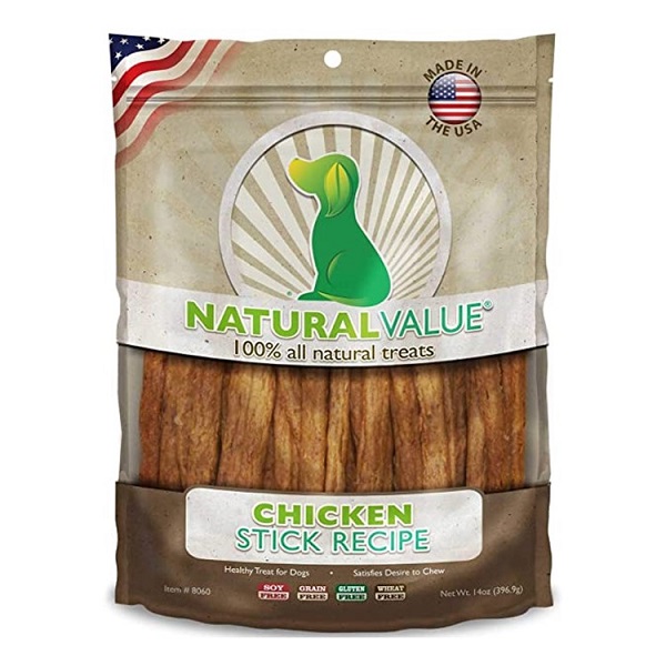 Loving Pets Natural Value Soft Chew Chicken Sticks Recipe Dog Treats - 14oz