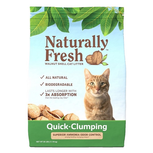 Naturally Fresh Unscented Clumping Walnut Cat Litter - 26lb