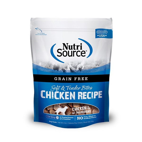 NutriSource Soft & Tender Chicken Recipe Grain Free Dog Treats - 6oz