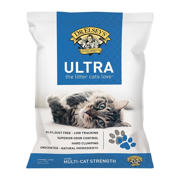 Dr. Elsey's Precious Cat Ultra Unscented Clumping Clay Cat Litter - 18lb