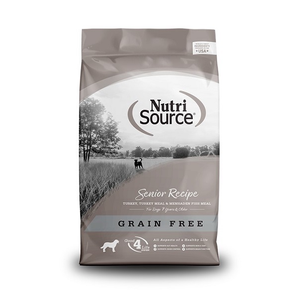 NutriSource Turkey & Fish Meal Grain Free Senior Dog Food - 30lb