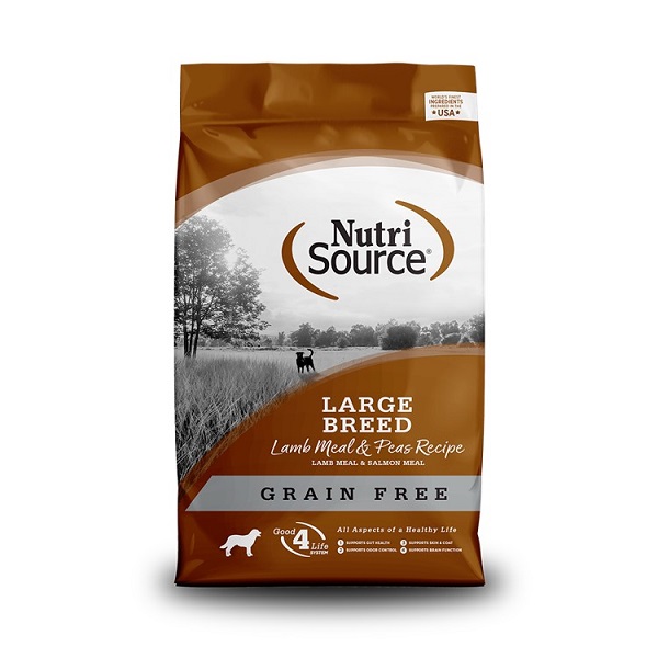 NutriSource Lamb Meal & Peas Recipe Grain Free Large Breed Dog Food - 30lb