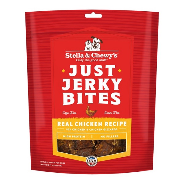 Stella & Chewy's Just Jerky Bites Real Chicken Recipe Dog Treats - 6oz