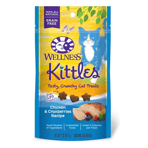 Wellness Kittles Chicken & Cranberries Recipe Crunchy Cat Treats - 2oz
