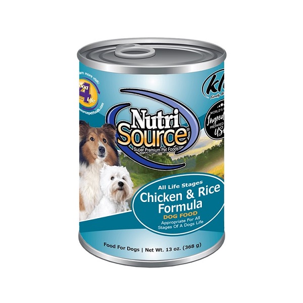 NutriSource Chicken & Rice All Life Stages Wet Dog Food - 13oz