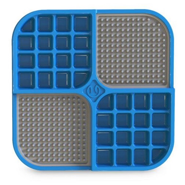 Pet Zone Boredom Busters Duo Slow Feeder Licking Mat - Blue