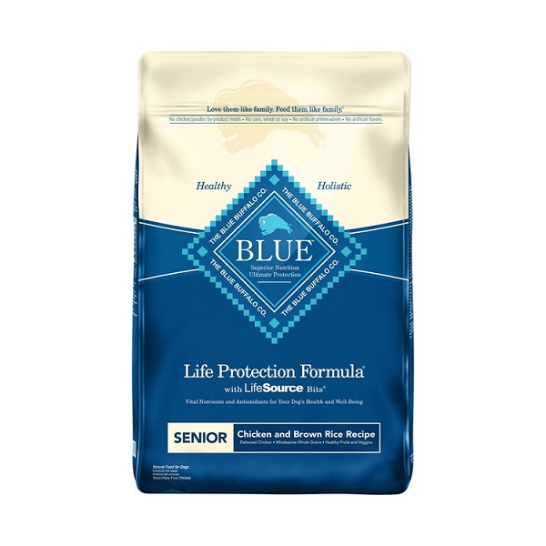 Blue Buffalo Chicken & Brown Rice Recipe Senior Dog Food - 30lb