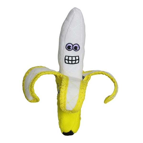 VIP Tuffy Funny Food Banana Plush Dog Toy