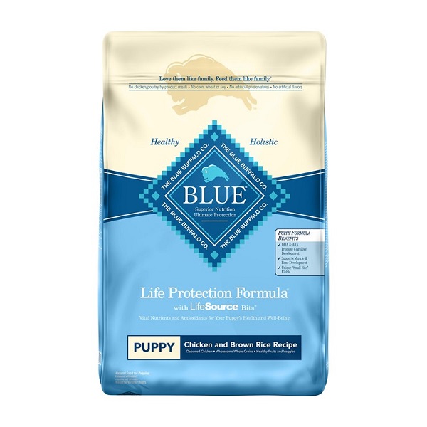 Blue Buffalo Chicken & Brown Rice Recipe Puppy Food - 30lb
