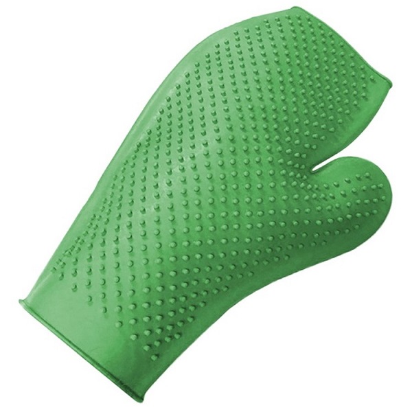 Weaver Leather Rubber Massage Glove - Green