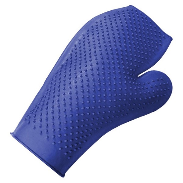 Weaver Leather Rubber Massage Glove - Blue