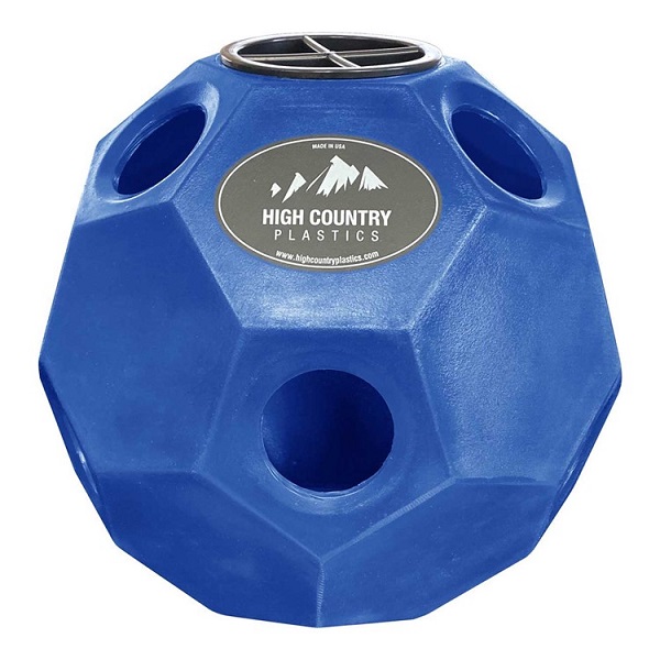 High Country Plastics Hay Play Horse Feeder - Blue