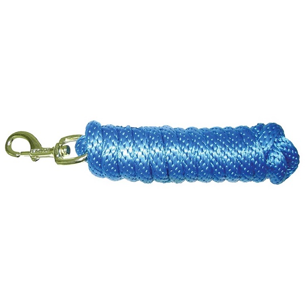 5/8" Poly Lead Rope w/Bolt Snap - Blue (10')