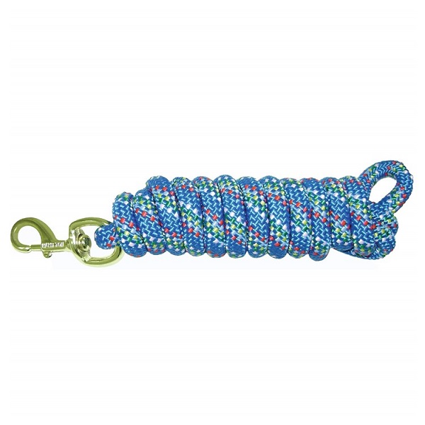 5/8" Poly Lead Rope w/Bolt Snap - Confetti Blue (10')