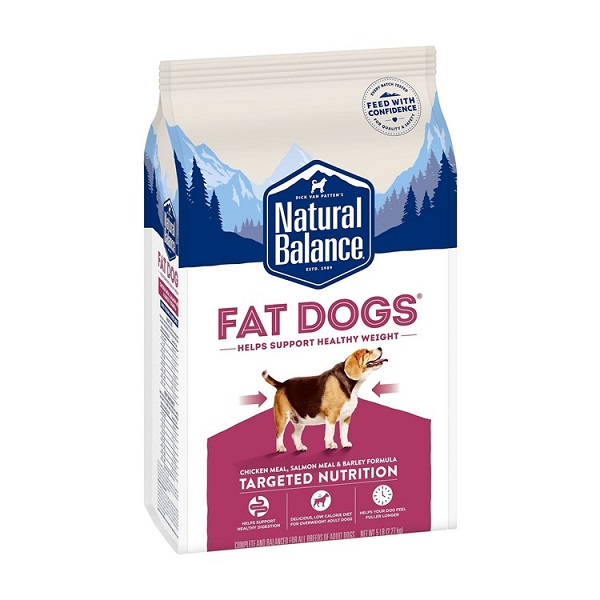 Natural Balance Targeted Nutrition Fat Dog Chicken & Salmon Formula Dog Food - 5lb