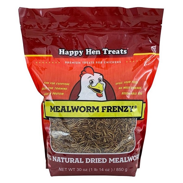 Happy Hen Dried Mealworm Frenzy Chicken Treats - 30oz