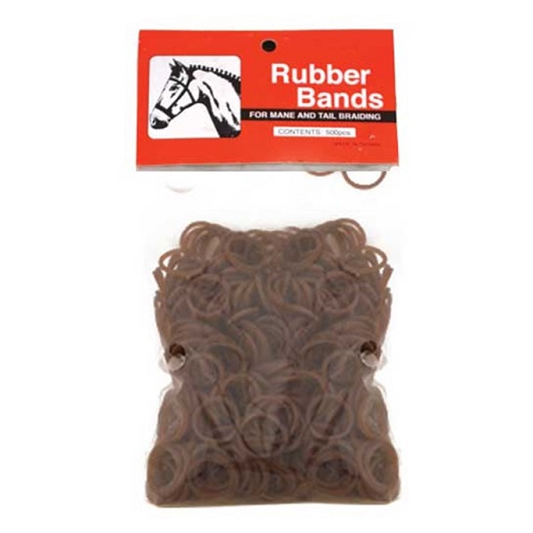 Partrade Braid Binder Rubber Bands - Chestnut (500ct)