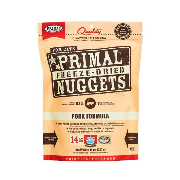 PRIMAL Nuggets Freeze-Dried Pork Formula Cat Food - 5.5oz