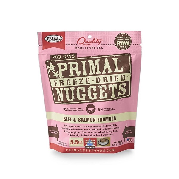 PRIMAL Nuggets Freeze-Dried Beef & Salmon Formula Cat Food - 5.5oz