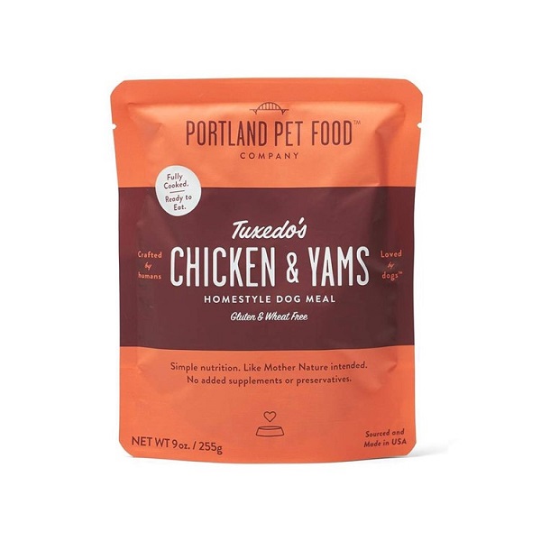 Portland Pet Food Tuxedo's Chicken & Yams Pouch Dog Meal - 9oz