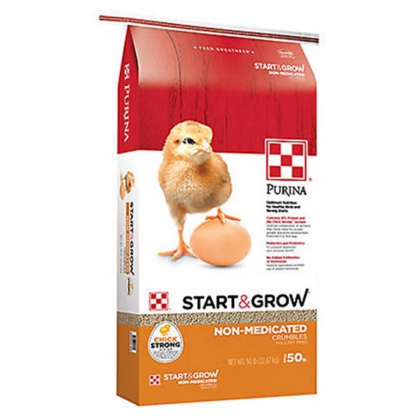 Purina Start & Grow Non-Medicated Crumbles Poultry Feed - 50lb