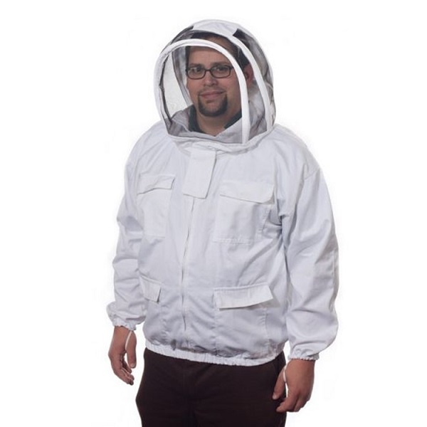 GloryBee Heavy-Duty Bee Jacket w/Fencing Veil - Medium