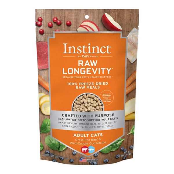 Instinct Raw Longevity Freeze Dried Cat Food - Beef (9.5oz)