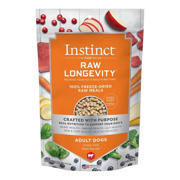 Instinct Raw Longevity Freeze Dried Dog Food - Beef (9.5oz)