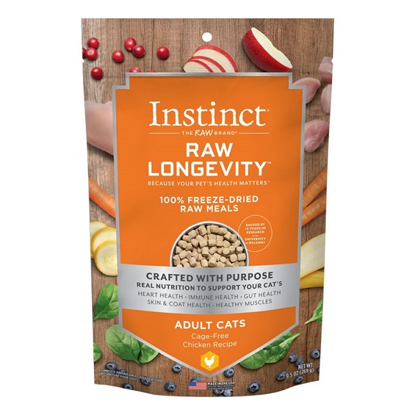 Instinct Raw Longevity Freeze Dried Cat Food - Chicken (9.5oz)