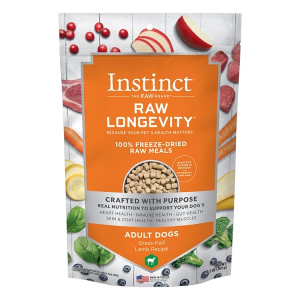 Instinct Raw Longevity Freeze Dried Dog Food - Lamb (9.5oz)